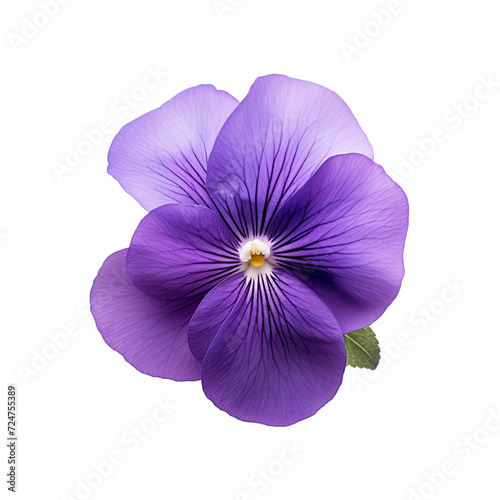 Violet flower isolated on transparent background