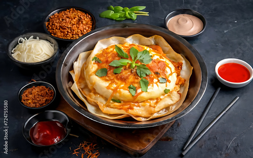 Capture the essence of Jianbing in a mouthwatering food photography shot