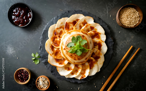 Capture the essence of Jianbing in a mouthwatering food photography shot