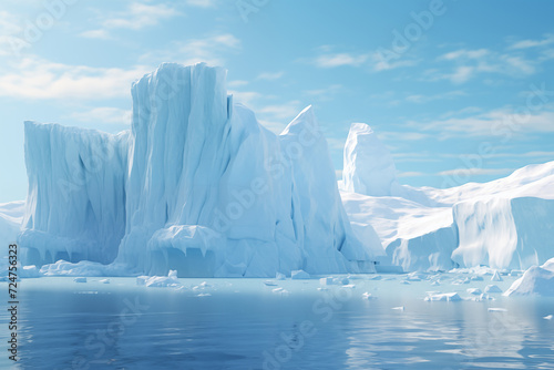Nature landscape with icebergs