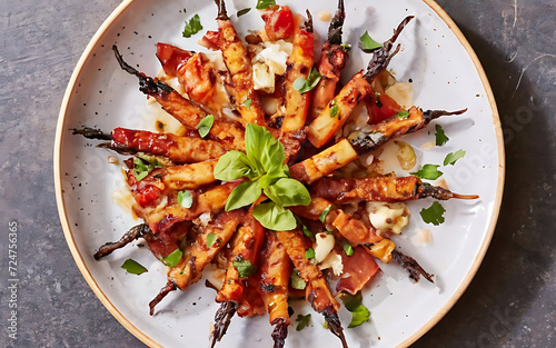 Capture the essence of Arrosticini in a mouthwatering food photography shot photo