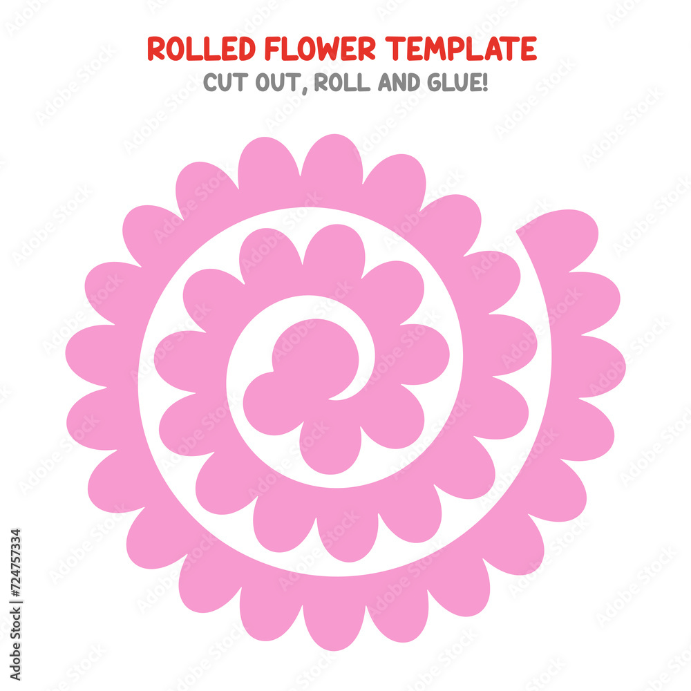 Rolled Paper Flower Template For Cutting Machines Cut Files Spring rolled-paper-flower-template-for-cutting-machines-cut-files-spring
