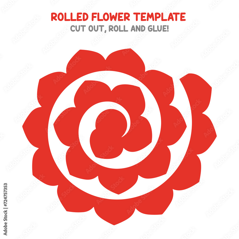 Rolled Paper Flower Template For Cutting Machines Cut Files Spring rolled-paper-flower-template-for-cutting-machines-cut-files-spring