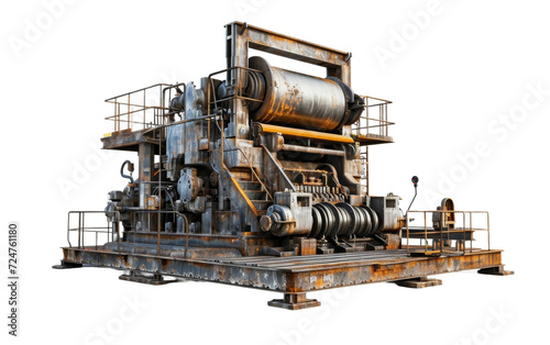 Industrial Rolling Mill On Transparent Background.