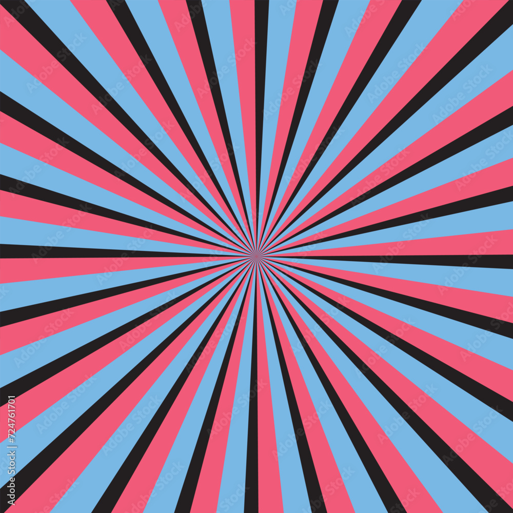 radial lines. pop art background