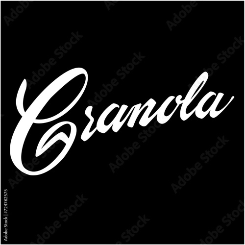 Granola lettering Vector graphic design. Product packaging letterings. Download it Now