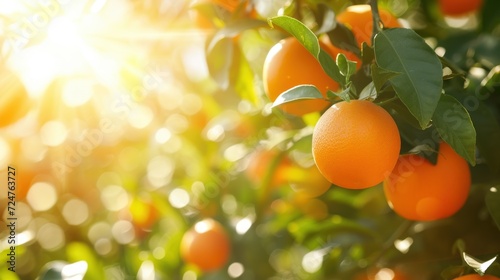  a tree filled with lots of oranges on top of a lush green leaf covered tree filled with lots of oranges on top of green leaves and a sunny day.