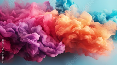 Colorful Chemistry: Abstract Watercolor-Like Design with Flowing Colors and Swirls