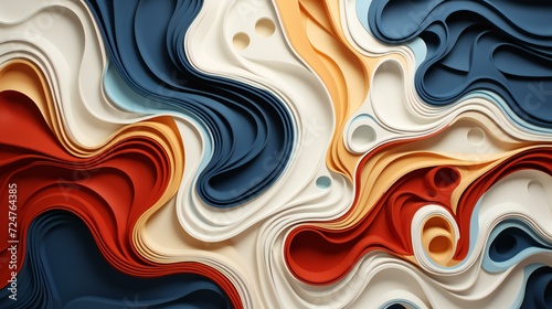 Dynamic Paint Wave: Abstract Liquid Design with Bright Colors and Swirling Patterns