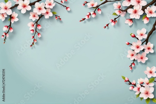 Blossom Background Backdrop and Copy Space by ai generated