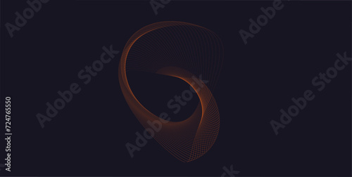 Orange Line Abstract Technolog. Abstract Various Cyberpunk Elements for Advertising, Web, Poster, Social Media, Banner, Cover. Tech Cyber, Hi-tech in Vector illustration.