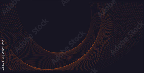 Orange Line Abstract Technolog. Abstract Various Cyberpunk Elements for Advertising, Web, Poster, Social Media, Banner, Cover. Tech Cyber, Hi-tech in Vector illustration.