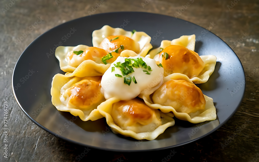 Capture the essence of Pierogi in a mouthwatering food photography shot Capture the essence of Pierogi in a mouthwatering food photography shot