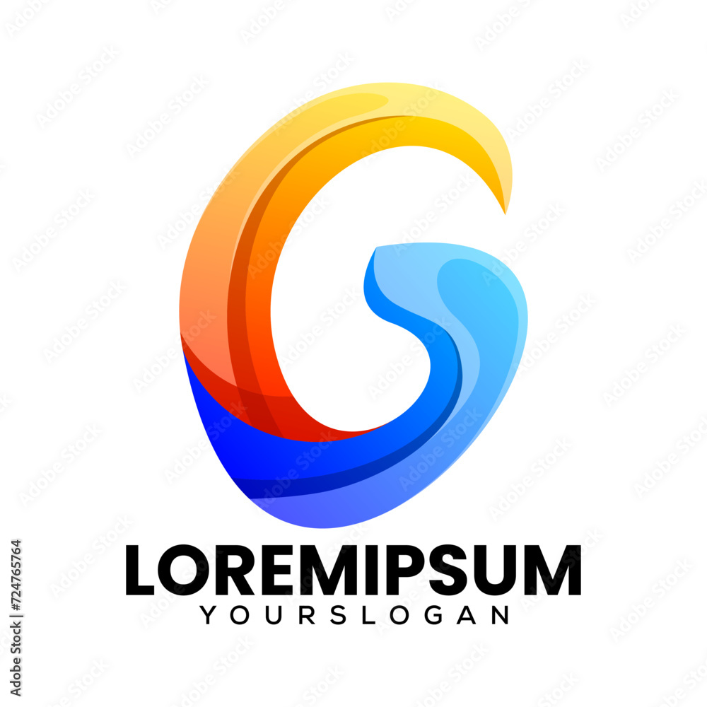 colorful letter G creative icon logo design colorful letter G creative icon logo design