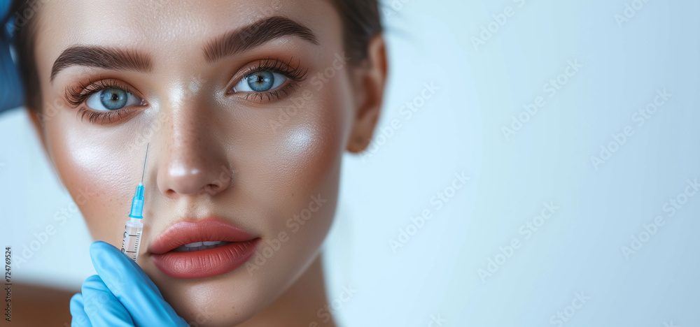 Beauty injections. Cosmetology procedures. Flawless Skin with Cosmetic Botox Injection by Expert Beauty injections. Cosmetology procedures. Flawless Skin with Cosmetic Botox Injection by Expert