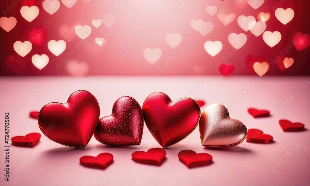 lovely valentines day background with hearts by ai generated lovely valentines day background with hearts by ai generated