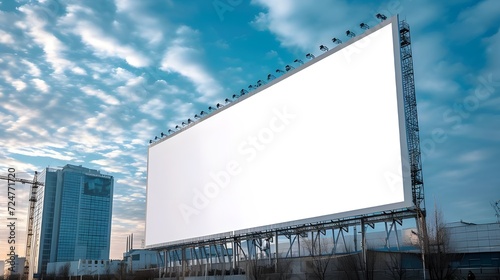 Blank outdoor Event advertisment screen for marketing purpose, Empty LED screen for event advertisment, white LED screen mockup 