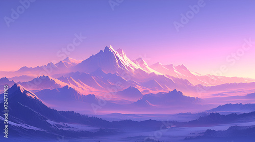 the Sierra Nevada Mountains, clear purple sky