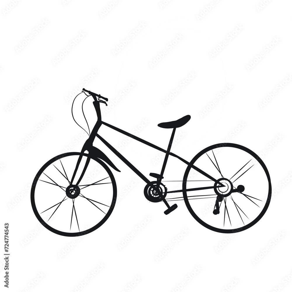 a bicycle on a white background a bicycle on a white background