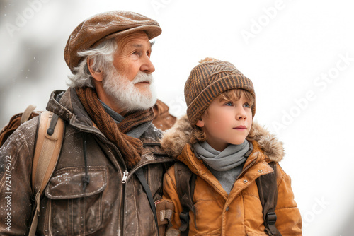 Diversity of Ages  Senior and Junior on White