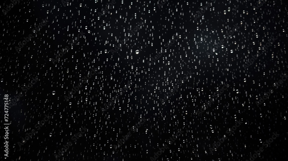 A black and white photo capturing a rain shower. Suitable for various uses