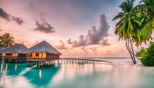 tropical island at sunset © Md Imranul Rahman