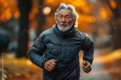 Healthy Aging: Portrait of a Senior in Motion © Andrii 