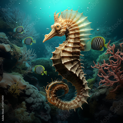 seahorse in the sea © Hendri
