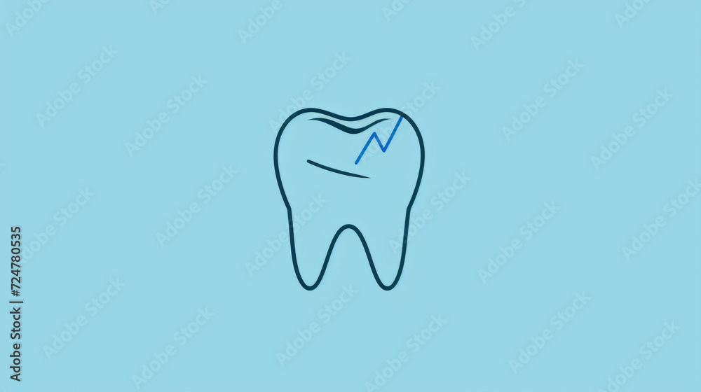 Blue tooth logo icon and line for text for dentist or stomatology dental care design template Blue tooth logo icon and line for text for dentist or stomatology dental care design template