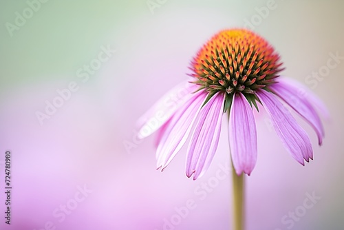 close-up of a vibrant purple cone flower against soft background