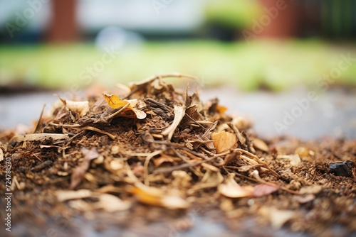 pile of used tea leaves ready to compost