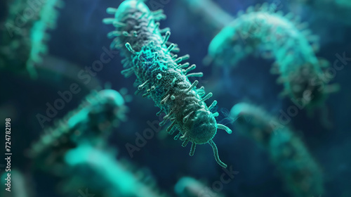 Probiotics Bacteria. Biology, Science, Microscopic medicine photo