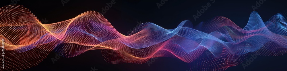 Abstract sound waves visualize a digital symphony Abstract sound waves visualize a digital symphony