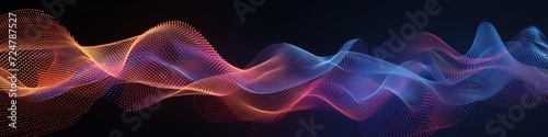 Abstract sound waves visualize a digital symphony