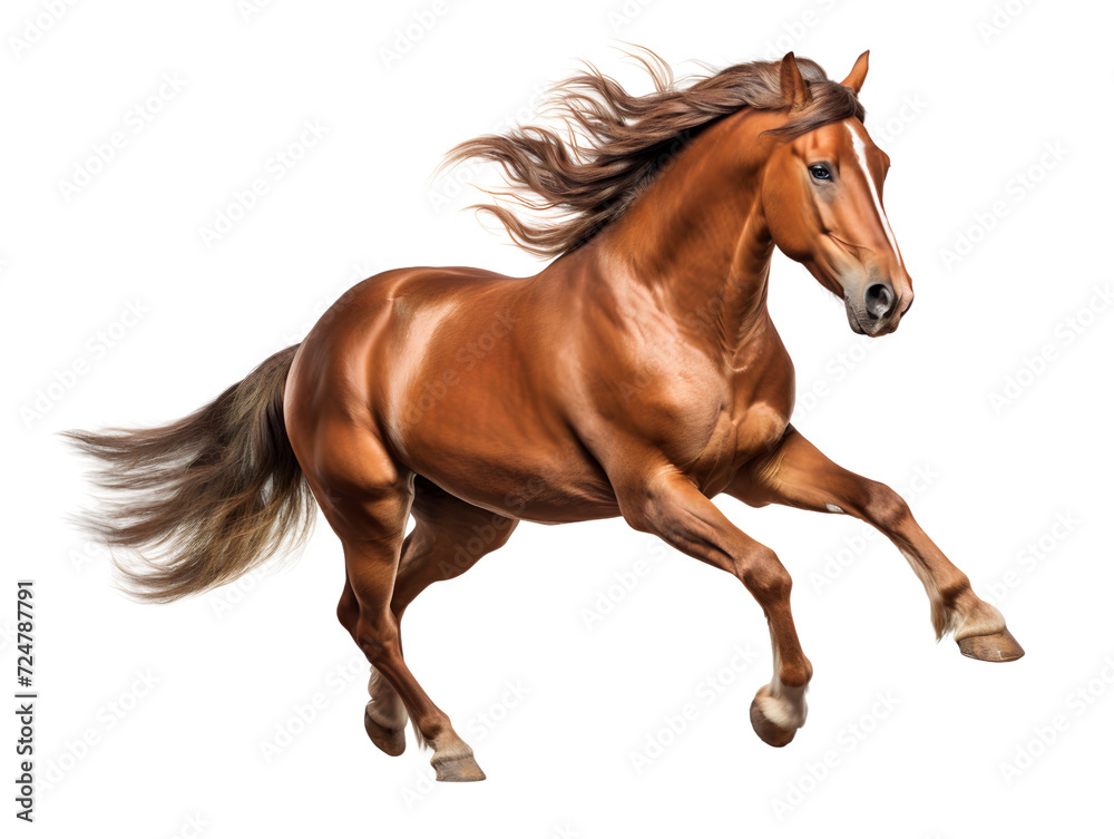 Graceful Horse Galloping, isolated on a transparent or white background Graceful Horse Galloping, isolated on a transparent or white background