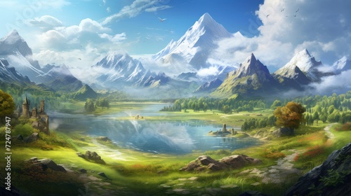 A beautiful RPG world to which you want to move and admire its beauty and breathtaking views game art © Damian Sobczyk