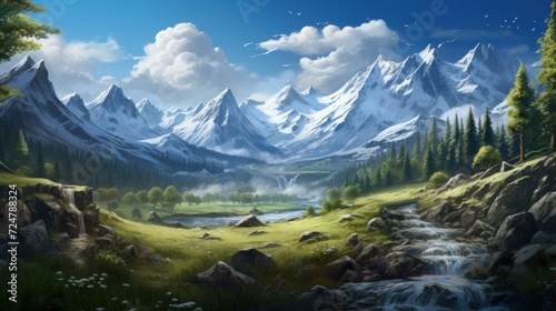 A beautiful RPG world to which you want to move and admire its beauty and breathtaking views game art