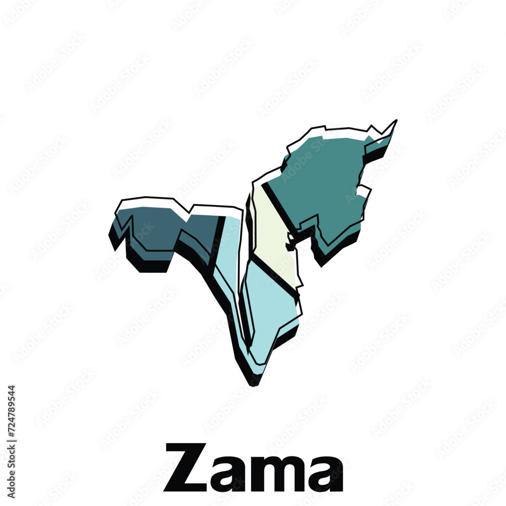 Map of Zama City japan map and infographic of provinces, political