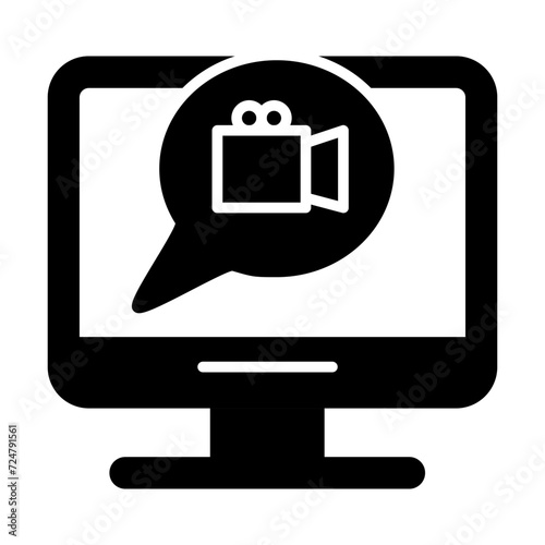 Video Communication Vector Icon