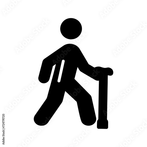 Walking Stick Vector Icon