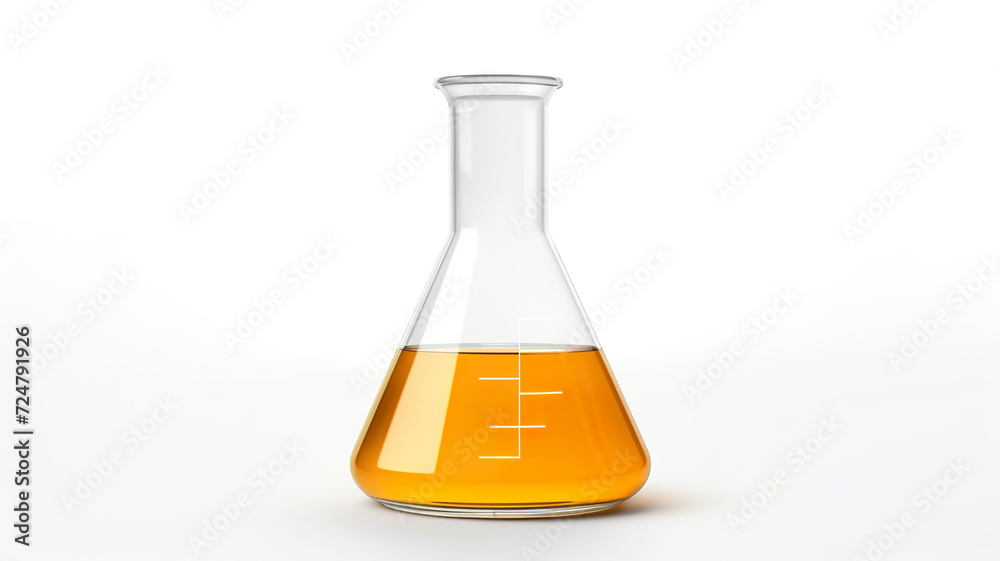 isolated chemical flask against a stark white background isolated chemical flask against a stark white background