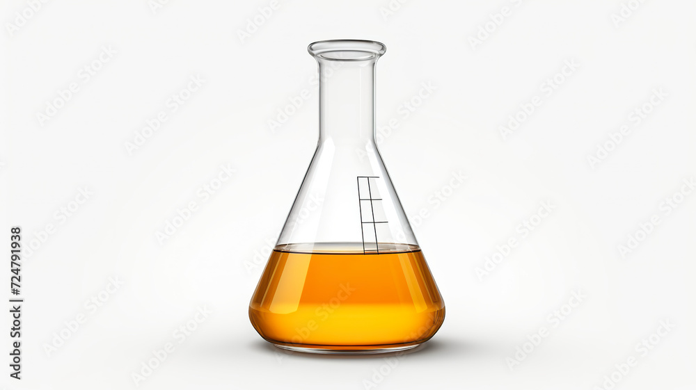isolated chemical flask against a stark white background isolated chemical flask against a stark white background