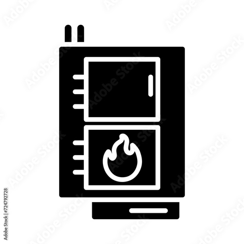 Solid Fuel Boiler Vector Icon