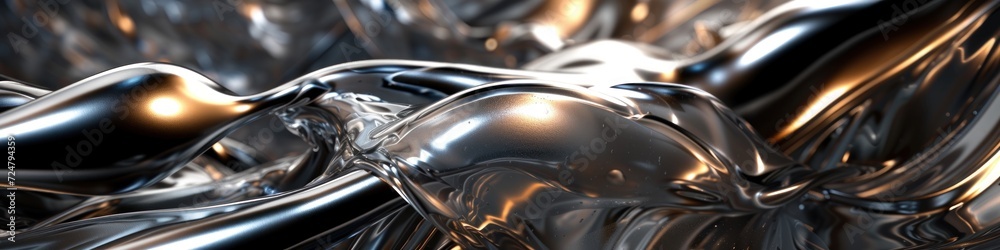 Liquid metal textures flow in a digital dance Liquid metal textures flow in a digital dance