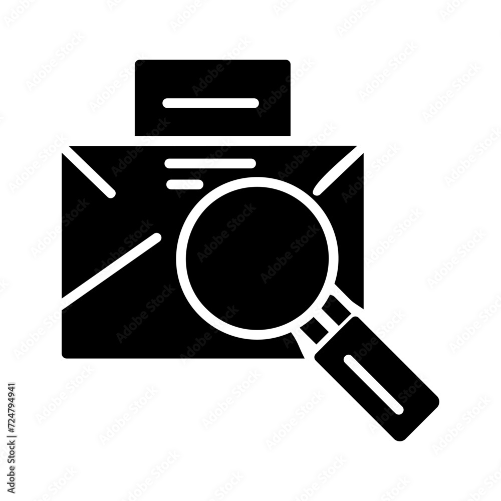 Magnifier Male Vector Icon Magnifier Male Vector Icon