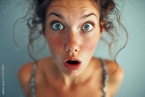 Quirky facial expression and reaction of surprise and wonderÐ» photo