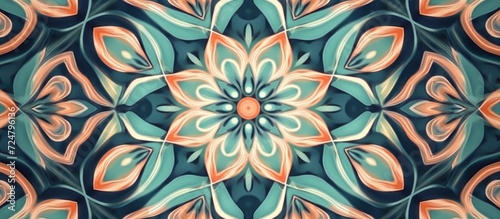 Kaleidoscope of color with beautiful ornamental - Thorough background summary - seamless