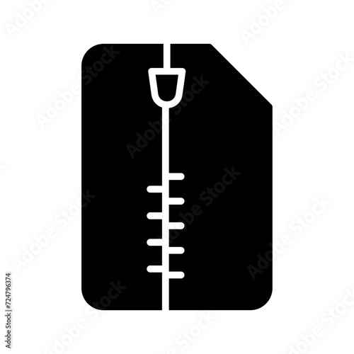 Zipped Document Vector Icon