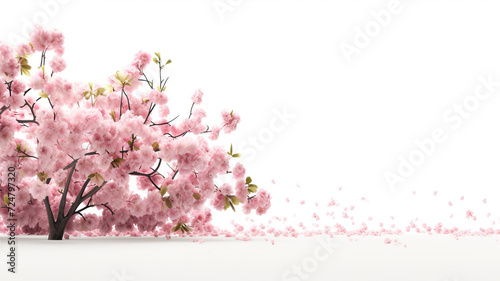 White background with an isolated spring background © drizzlingstarsstudio