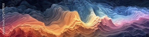 Quantum fluctuations sculpt a surreal digital topography photo